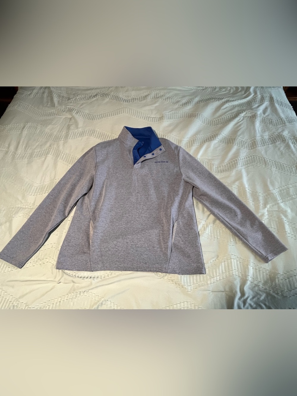 Sams Club Men's Heather Gray Quarter-Snap Pullover Sweatshirt